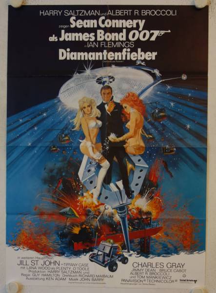 Diamonds are forever original release german movie poster